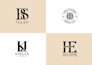 minimalist monogram initial letter fashion clothing brand logo design